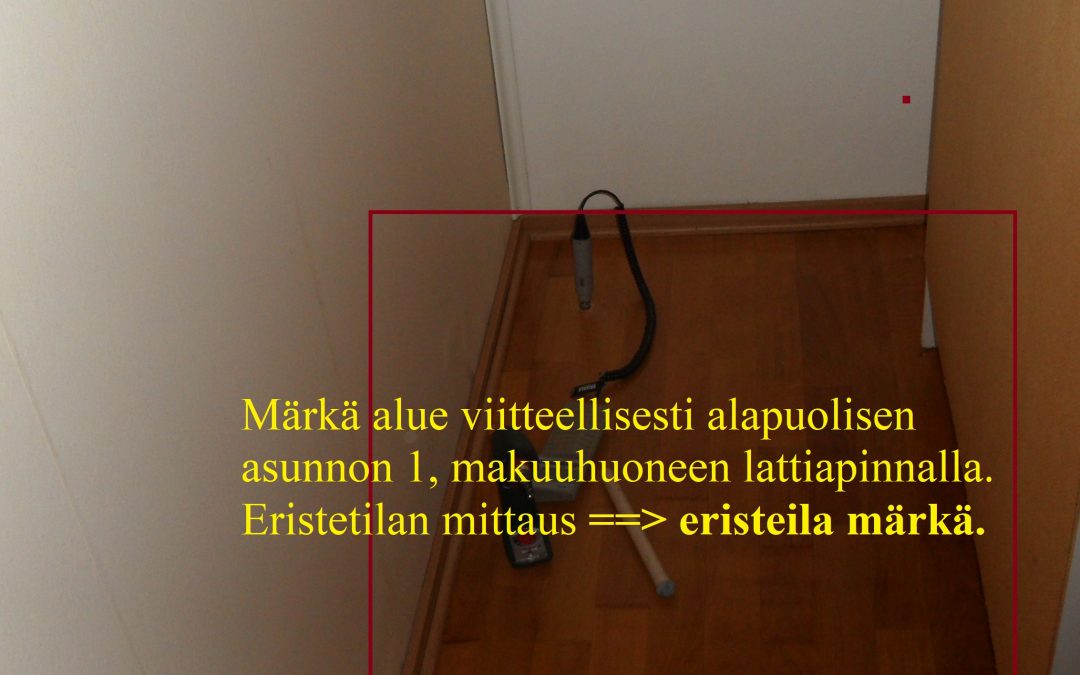 Vesi, pyykinpesukone vuoto, kosteusvaurio, kosteusmittaus